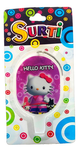 Vela Para Pastel Cumpleaños Fiesta Hello Kitty