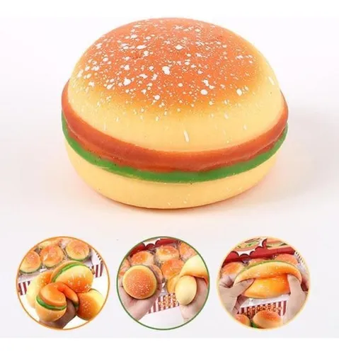 Squish Mochi Bichinho Macio De Apertar Squishies Hamburguer