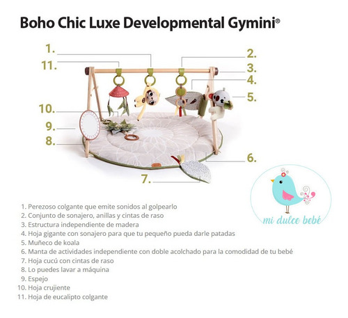Imagen 7 de 10 de Gimnasio Para Bebe Con Accesorios Tiny Love Boho 1206800