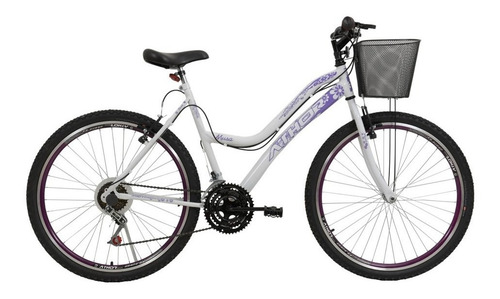 Imagem 1 de 4 de Bicicleta Feminina Athor Musa Aro 26 18 Machas Com Cestão