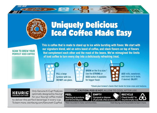 12 Cápsulas Café Keurig Donut Shop Iced Cookies + Caramel
