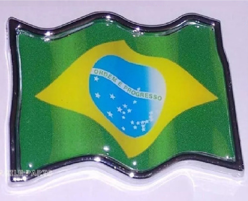 Adesivo Alto Relevo 3d Em Abs Bandeira Do Brasil