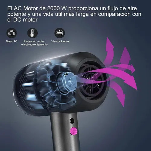 Secadoras Cabello Profesional Iones Negativos 2000w 3 Veloc