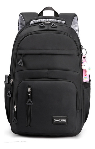 Mochila Casual De Color Liso De Alta Calidad Con MĂșltiples Compartimentos