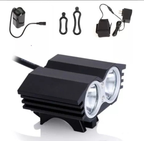 Lampara Luz Linterna Bicicleta X2 Led Cree 8000lm Recargable