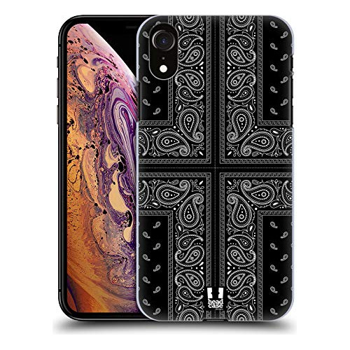 Head Case Designs Cross Black Classic Paisley Bandana Caja F