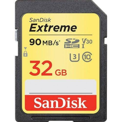 Cartão De Memoria Sd 32gb Sandisk Extreme 4k 90mb/s Original
