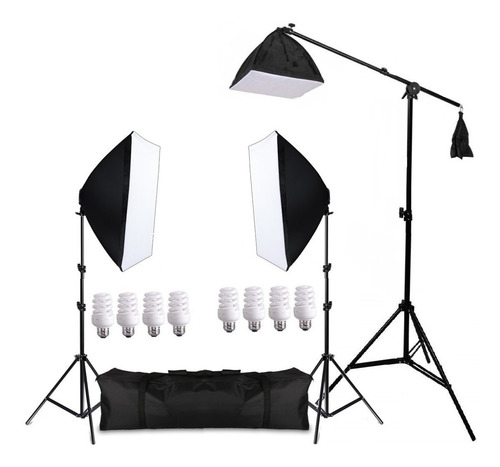 Kit De Iluminação Profissional 495w Softbox 50x70 Temos Loja