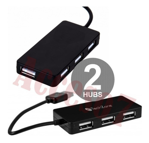 Imagen 1 de 3 de 2 Hubs Usb 2.0 Multi Conector De 4 Puertos Concentrador Usb