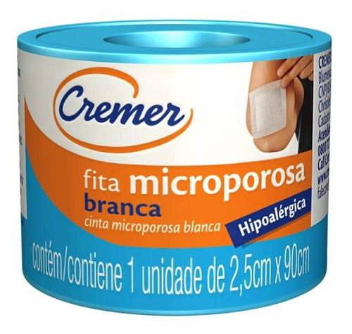 Fita Microporosa Cremer Branca 2,5cm X 90cm