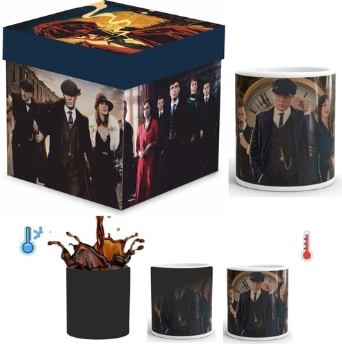 Peaky Blinders Taza Mágica Con Caja De Madera Para Regalo