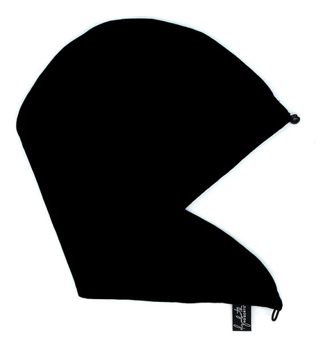 Toalla De Pelo Envoltura Anti Frizz Doble Capa Algodón Negro
