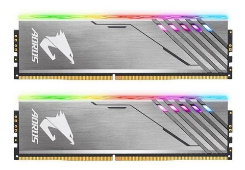 Memoria RAM Aorus RGB Memory gamer color silver  16GB 2 Gigabyte GP-AR32C16S8K2SU416R