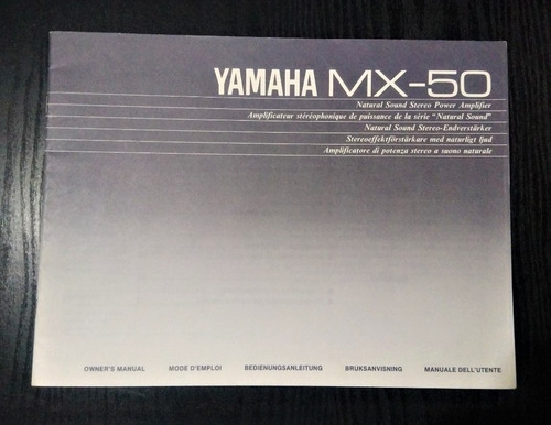 Yamaha Mx-50 Amplifier Manual Original De Operacion