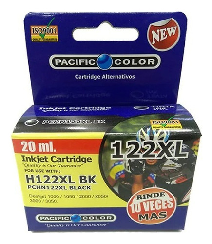 Tinta 122xl Bk Negra Alternativa Pacific Color