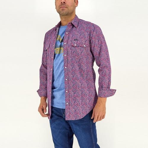Imagen 3 de 6 de Camisa Vaquera Wrangler Hombre Manga Larga G60