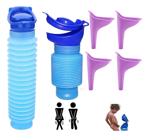 5 Urinal Orinal Femenino Kit Mujer Dispositivos Urinarios