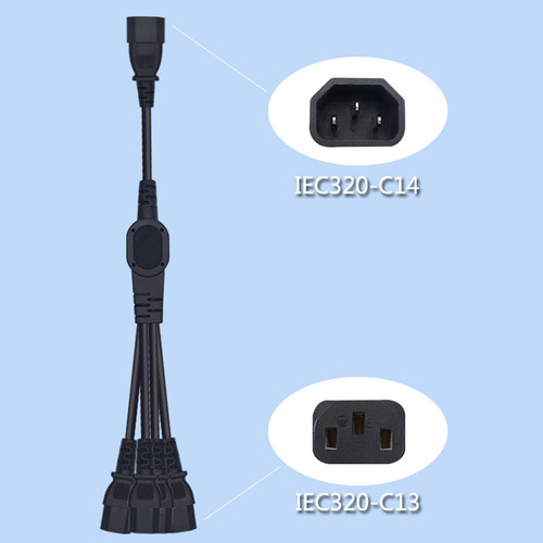 Xian Cable De Alimentación 1 Iec Macho A 4 Hembra Iec320
