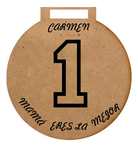 Medalla Personalizada Dia De Las Madres 20pzs Mdf 3mm