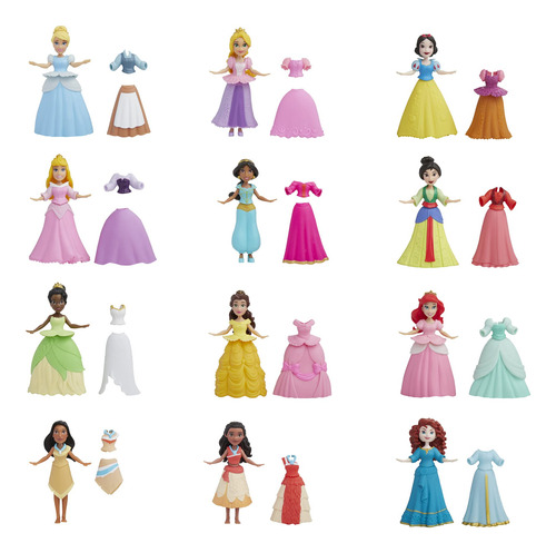 Disney Princess Secret Styles Royal Ball Collection, 12 Muñe