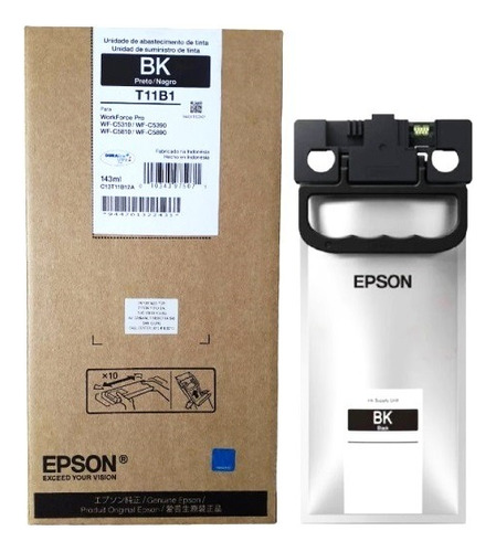 Bolsa De Tinta Epson T11b120-al Negro Pro Wf C5810/ Wf C5890