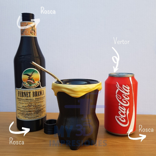 Set Matero Fernet Coca, A Rosca. 3d