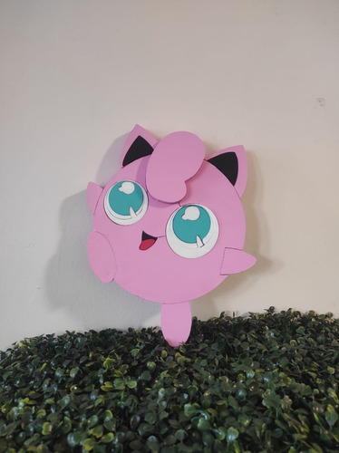 Cartel Jigglypuff En Polifan Pintado - Decoración