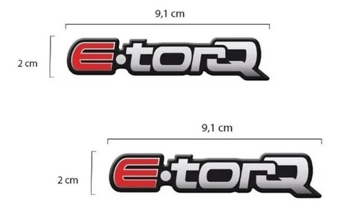Adesivo Emblema E-torq Resinado - Fiat Idea Linea Punto 