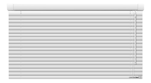 Persiana Horizontal Cortina 130x80 Cm Alumínio - Kit Com 2