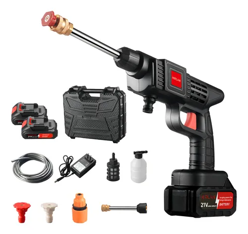 Hidrolavadora Inalámbrica Electrica HIRLAN YN01 Pistola Para Lavado Autos Portatil color negro