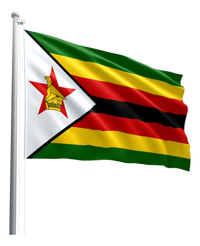 Bandeira Do Zimbábue Em Tecido Oxford Poliéster 140cmx80cm