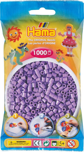 Hama Beads Midi Perler 1000 Unid. Color Púrpura Pastel Pixel