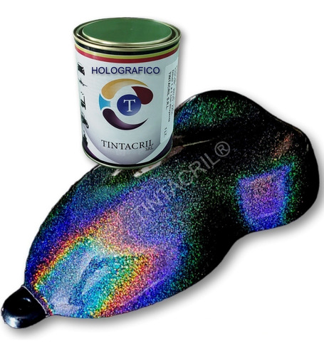 Pintura Holográfica - Arcoiris De #0.150µ X 500 Ml. Bicapa