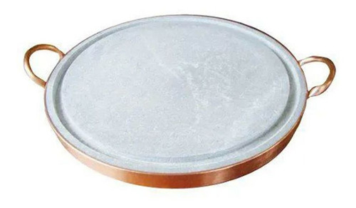 Pedra Para Carnes Pedra Sabão Com Alça De Cobre 21 Cm