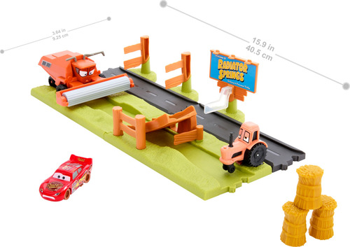 Playset Mattel Disney Pixar Cars Con 3 Vehículos De Juguete