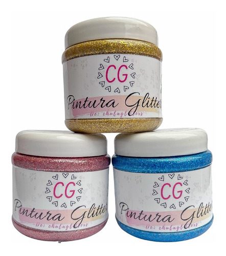 Pintura Glitter Brillos Látex  Extra Cover Up Manualidades 