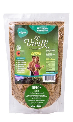 Kit Vivir Detox Algas Sport 230g Adelgazante - Dw