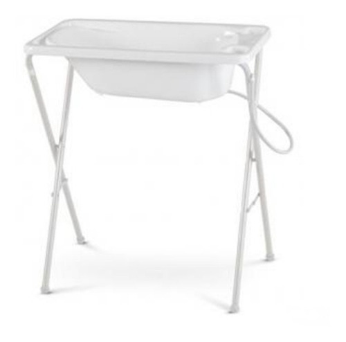 Banheira Bebe Plastica Branco C/ Suporte Galzerano