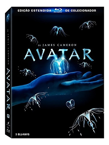 Blu-ray Avatar 2009 Box Luva Colecionador Estendida 3 Discos