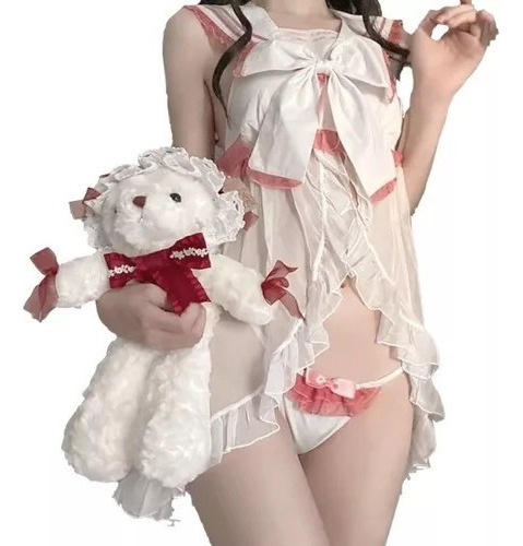 Disfraz Colegiala Lolita Sexy Kawai Mujer Lenceria Baby Doll