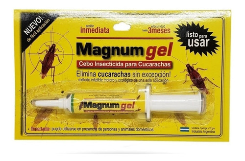 Mata Cucarachas Magnum Gel Jeringa 12g Cebo