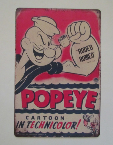 Poster Anuncio Cartel Placa Popeye Decoracion Habitacion