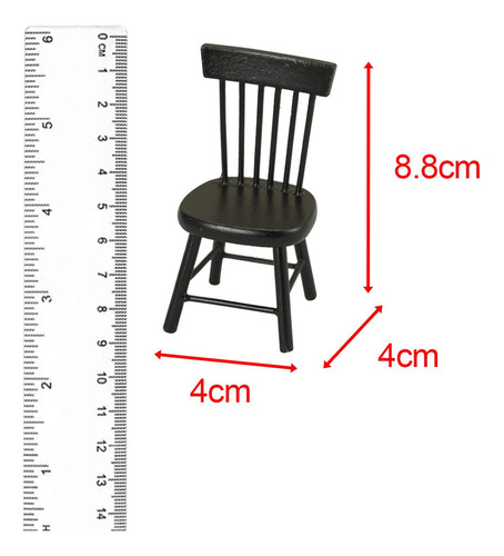 D Mini Muebles For Casa De Muñecas A Escala 1:12, Silla