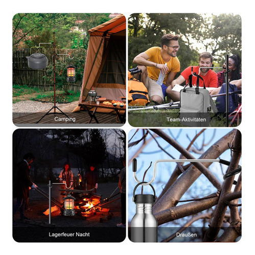 Gancho Para Luz De Camping Soporte Para Lámpara 4 Ganchos De