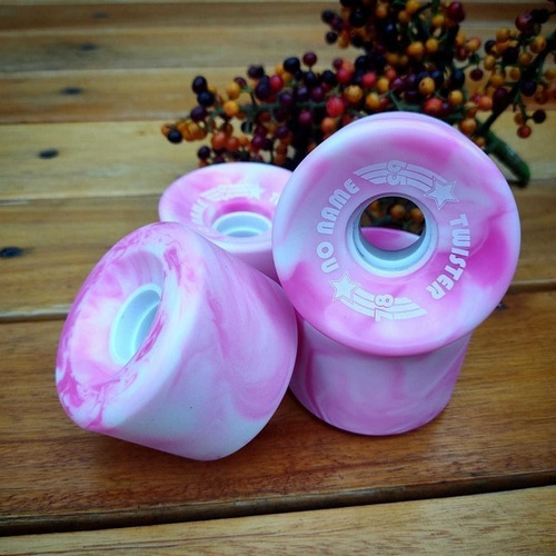 Imagen 5 de 6 de Ruedas Cruiser Longboard No Name Twister 65 X 45mm 78a Rosa