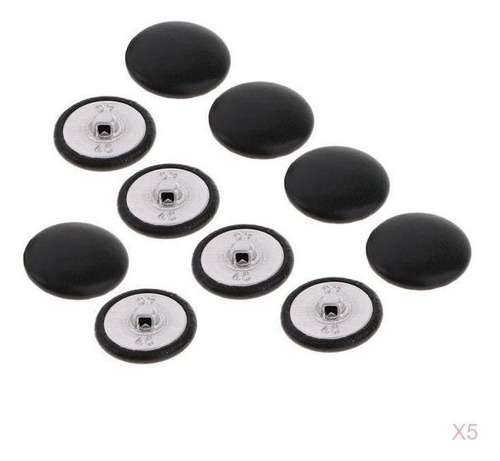 2 50pcs Faux Leather Padded Button Clothing Buttons