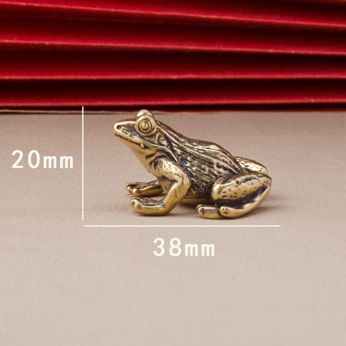 2x Estatuas De Ranas De Latón Artesanales Para Atraer