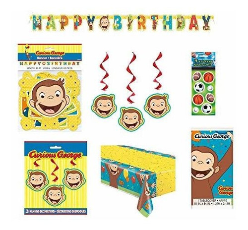 Paquetes De Fiesta - Curious George Birthday Party Supplies 