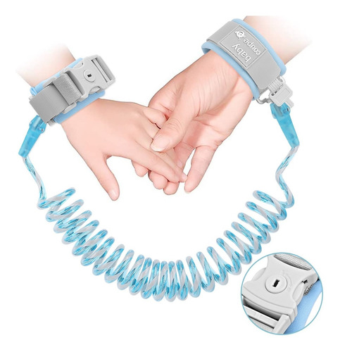 Pulsera De Seguridad Para Niños Con Llave Y Candado 2m Azul