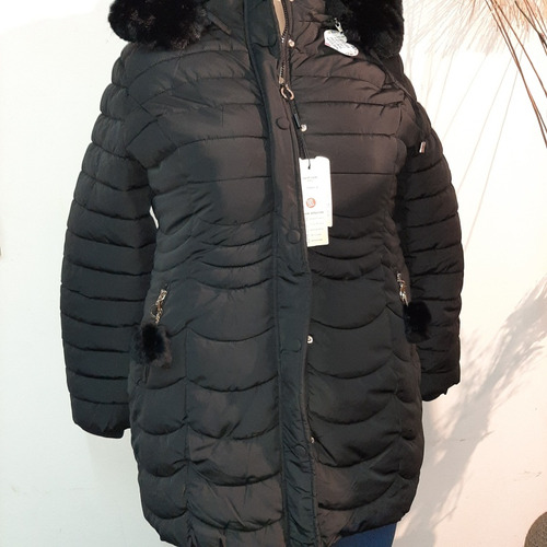 Campera Inflable Mujer Con Piel Talle Grande 